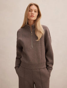 Heidi Seam Detail Lounge Jumper Mocha Marle