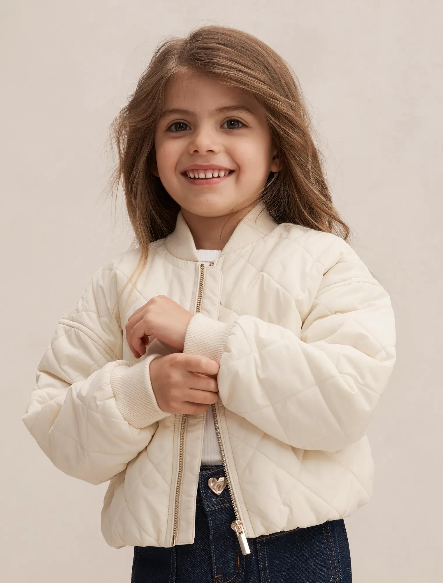 Alexa Girls Quilted Jacket Soft Sand