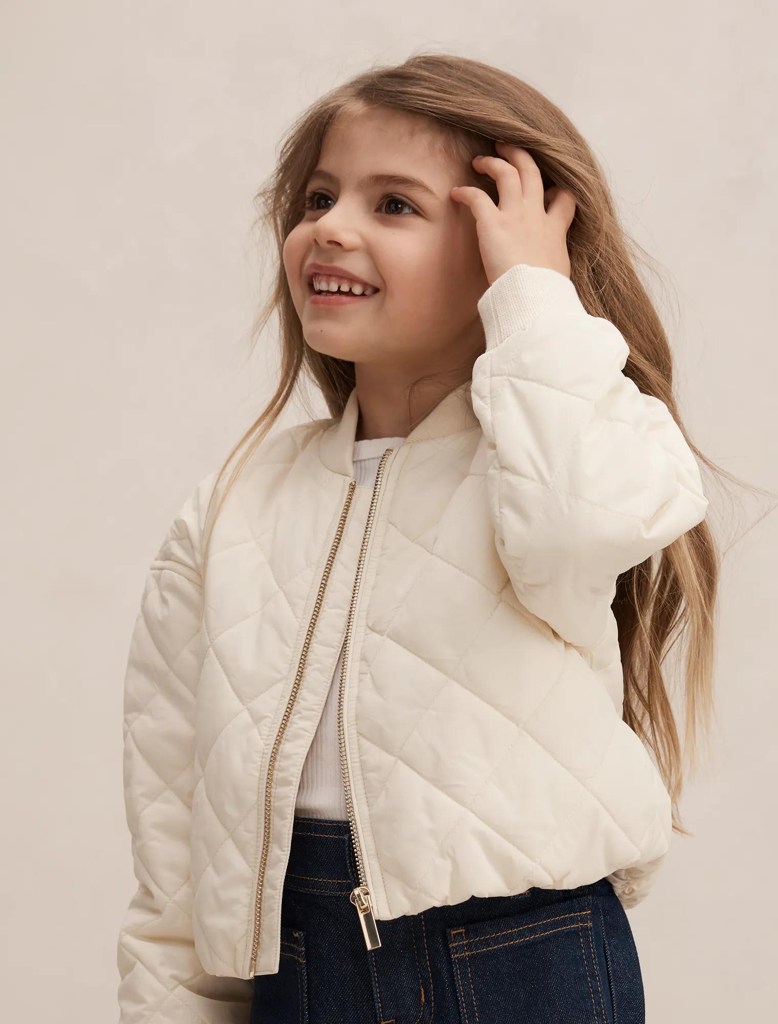 Alexa Girls Quilted Jacket Soft Sand