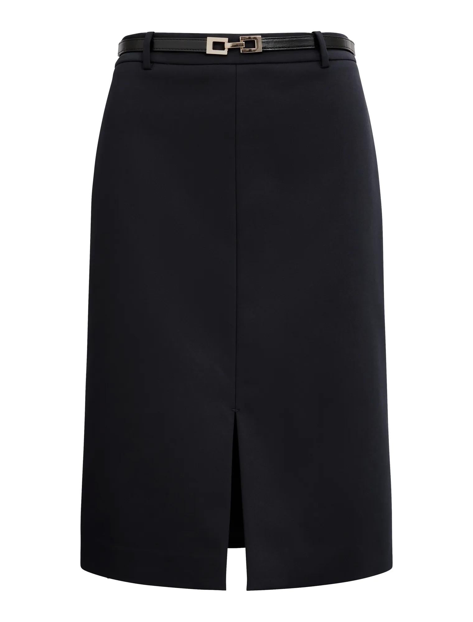 Lucy Belted Pencil Skirt Navy_mannequin