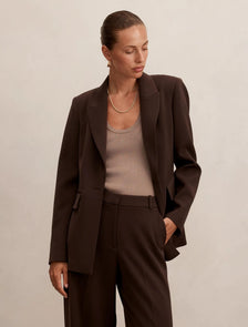 Olivia Single Breasted Blazer Chocolate Suit