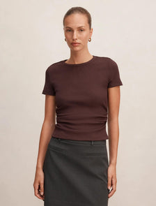 Kelly Tuck Detail Baby Tee Chocolate