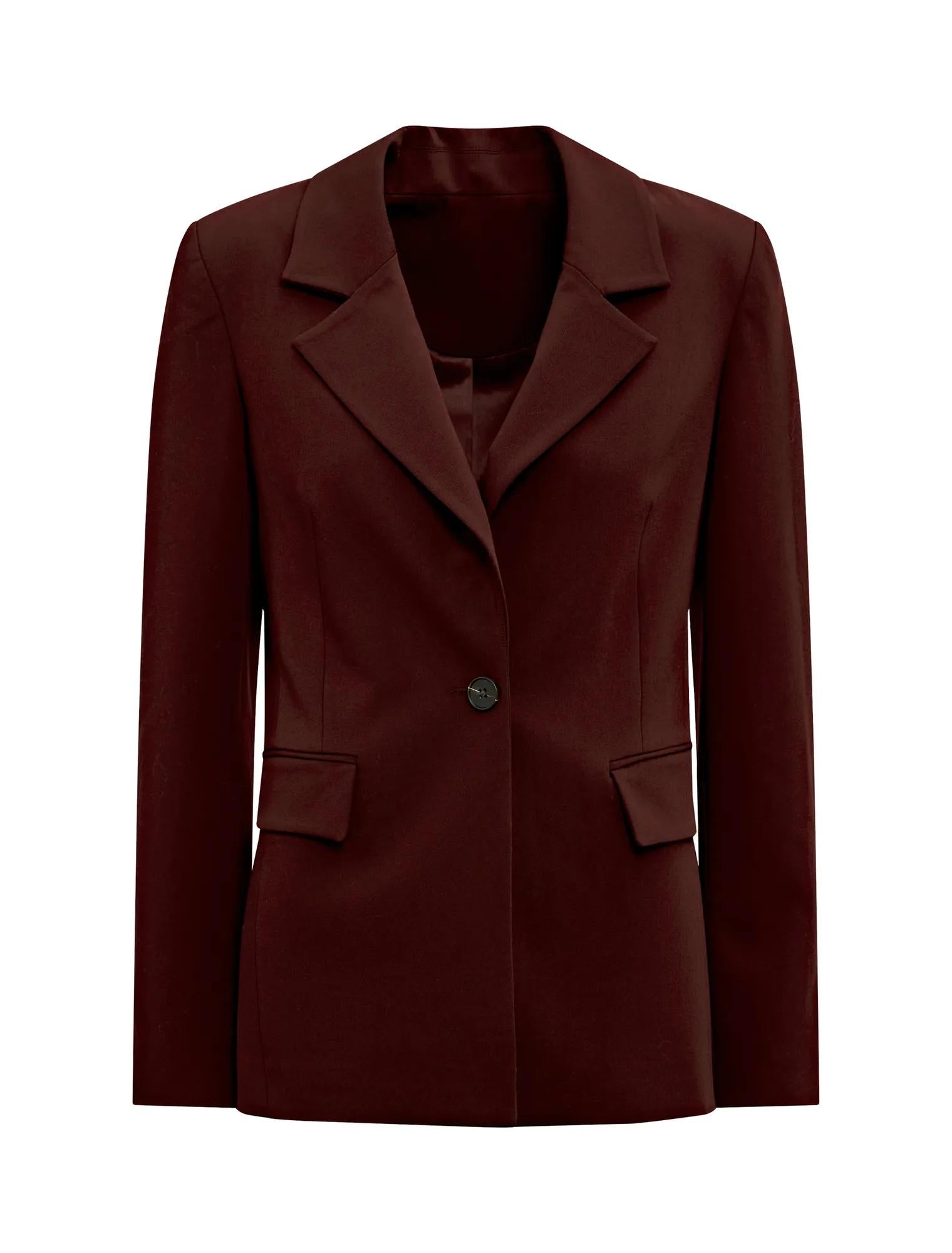Pia Single Breasted Blazer Aubergine Suit_mannequin