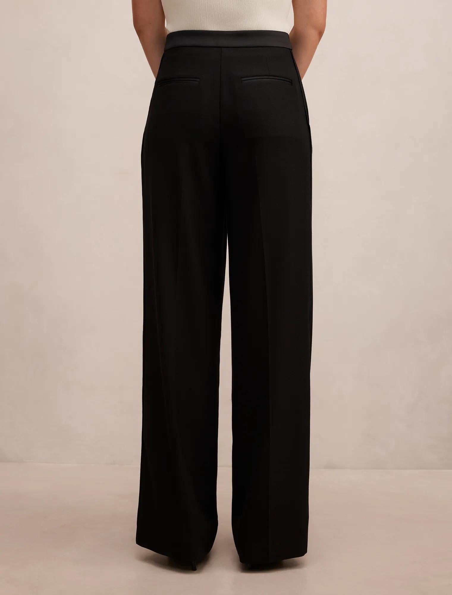 Rose Wool Suit Pants Black Suit