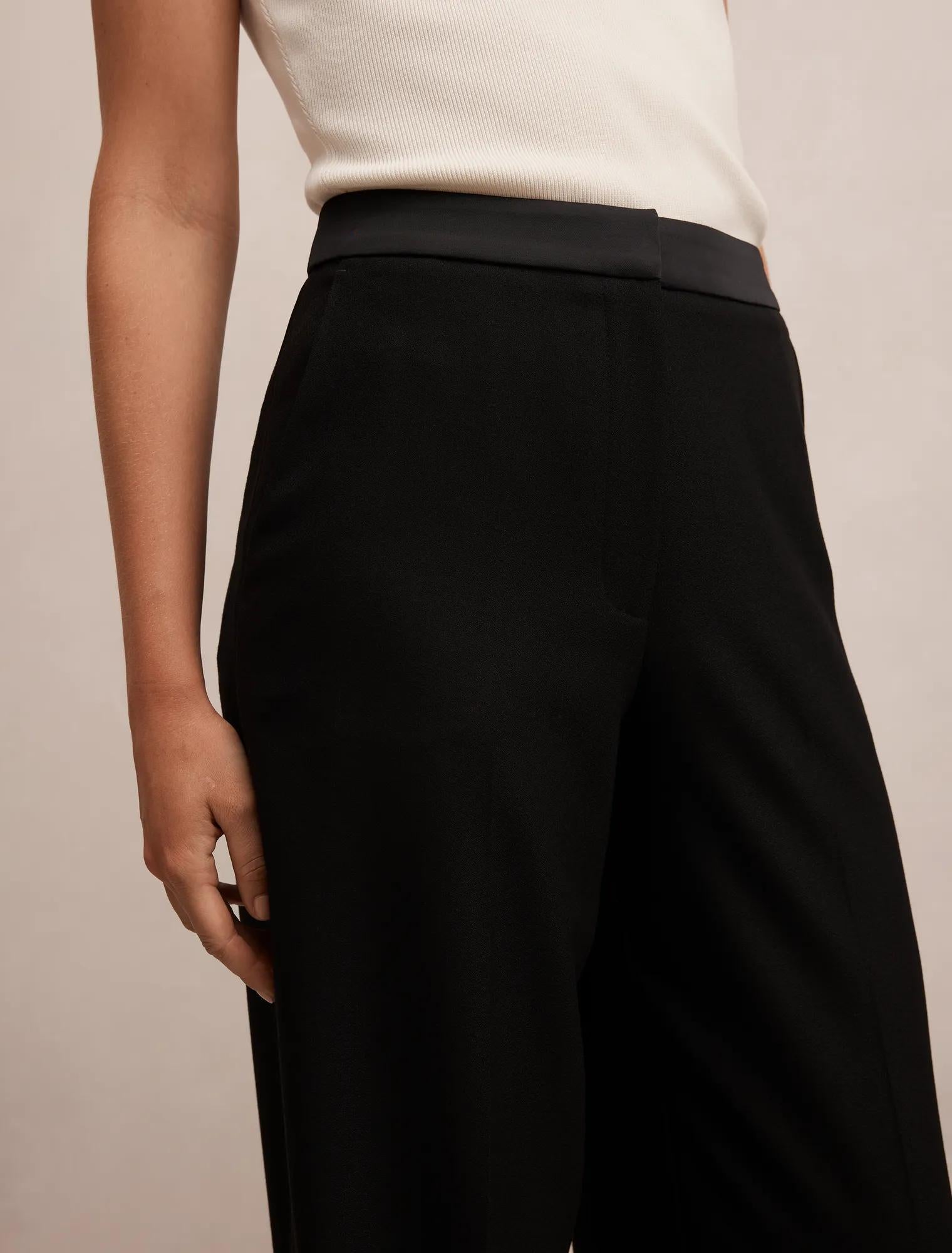 Rose Wool Suit Pants Black Suit