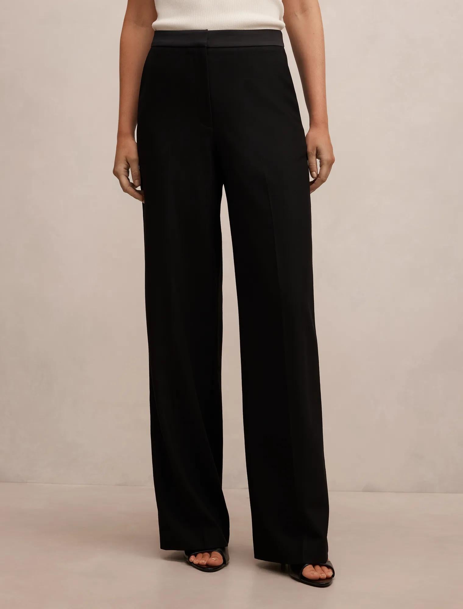 Rose Wool Suit Pants Black Suit