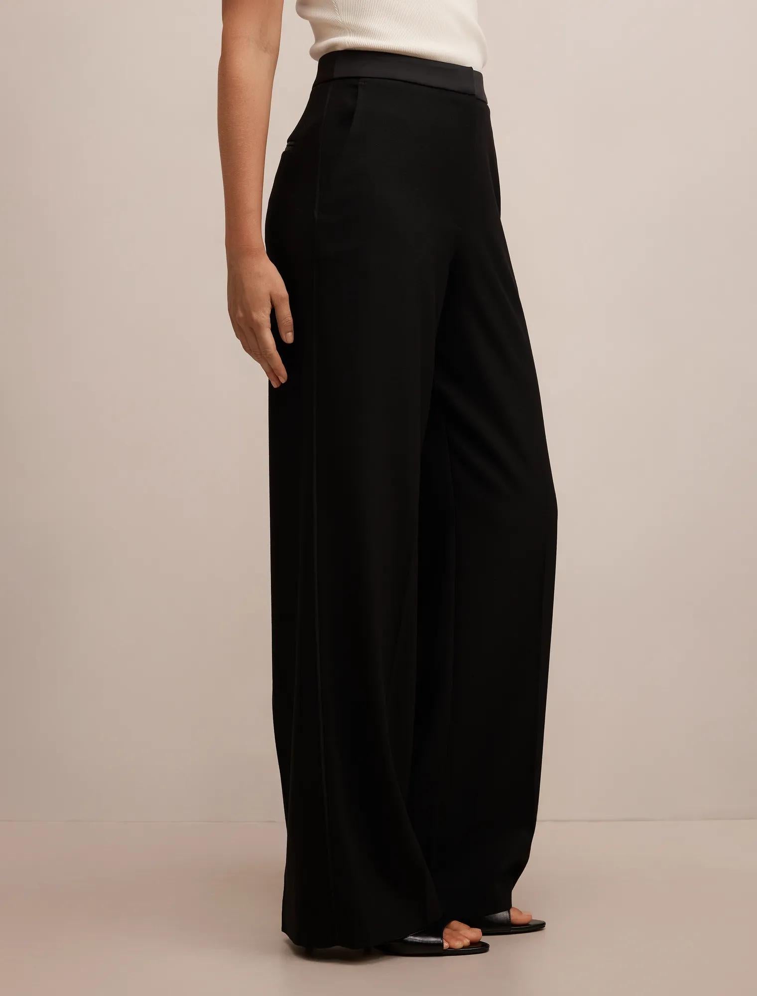 Rose Wool Suit Pants Black Suit