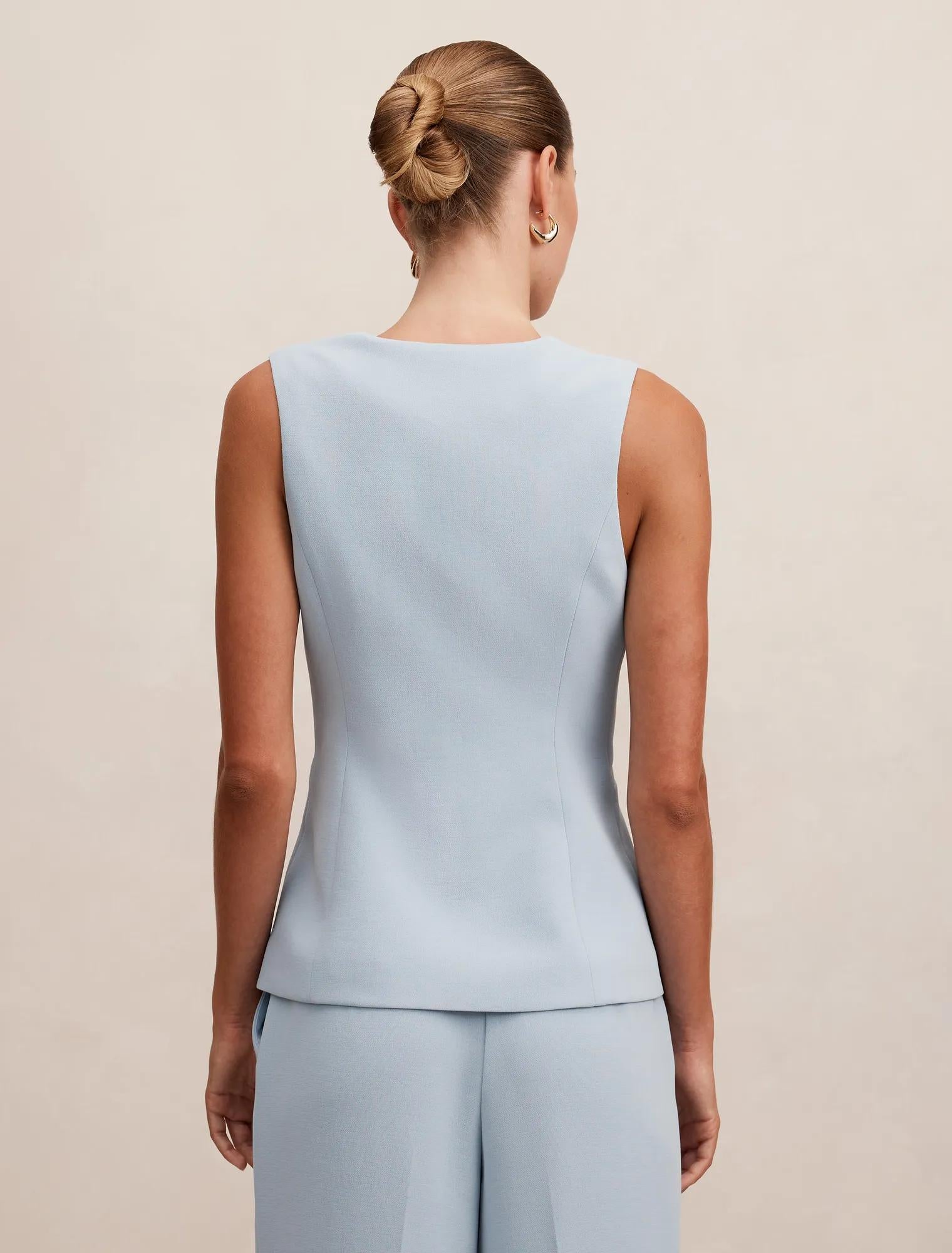 Lindsey Waistcoat Ice Blue Suit