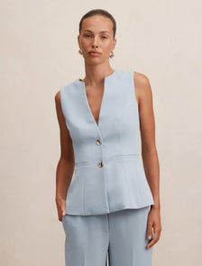 Lindsey Waistcoat Ice Blue Suit