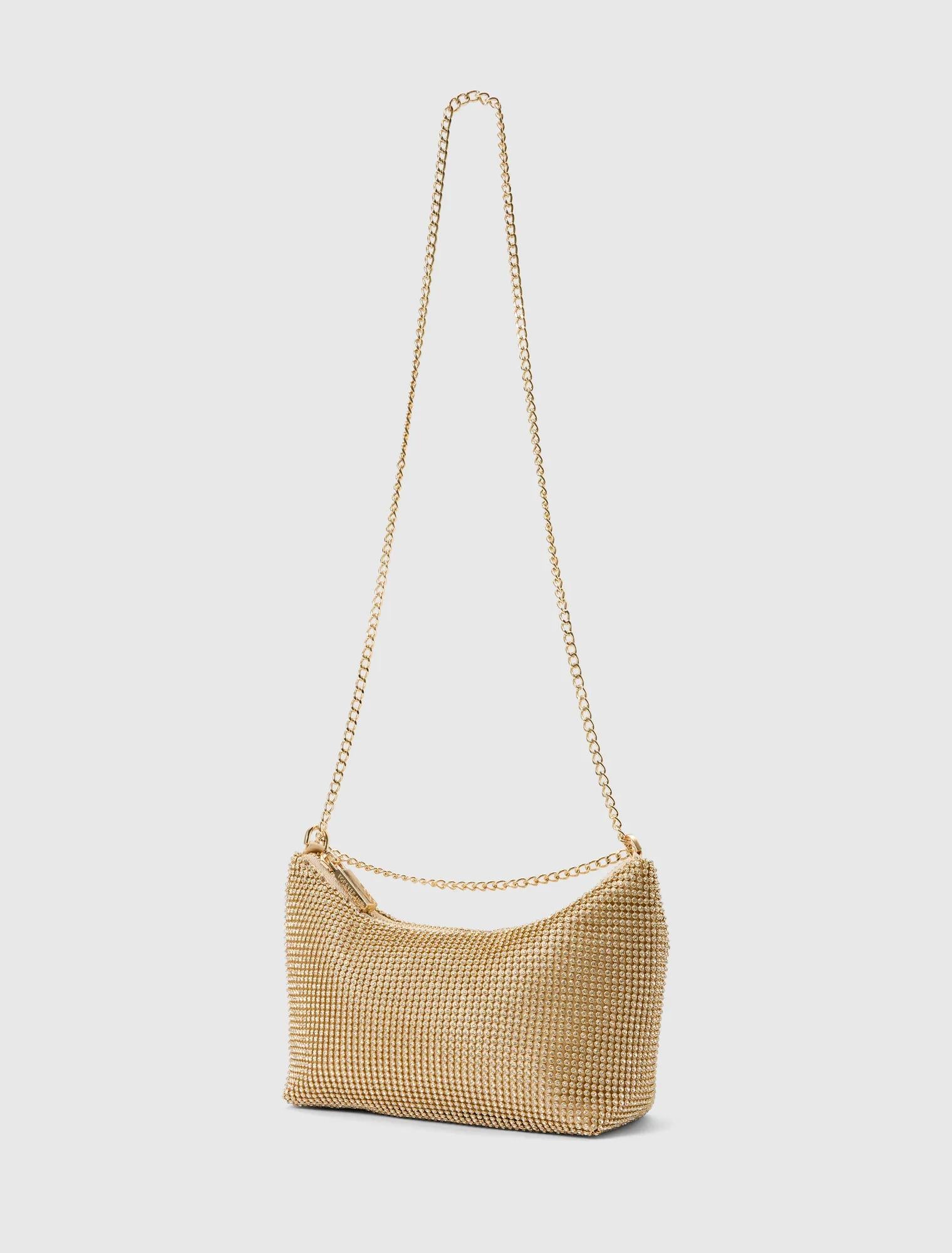 Paloma Curve Clutch Gold_mannequin