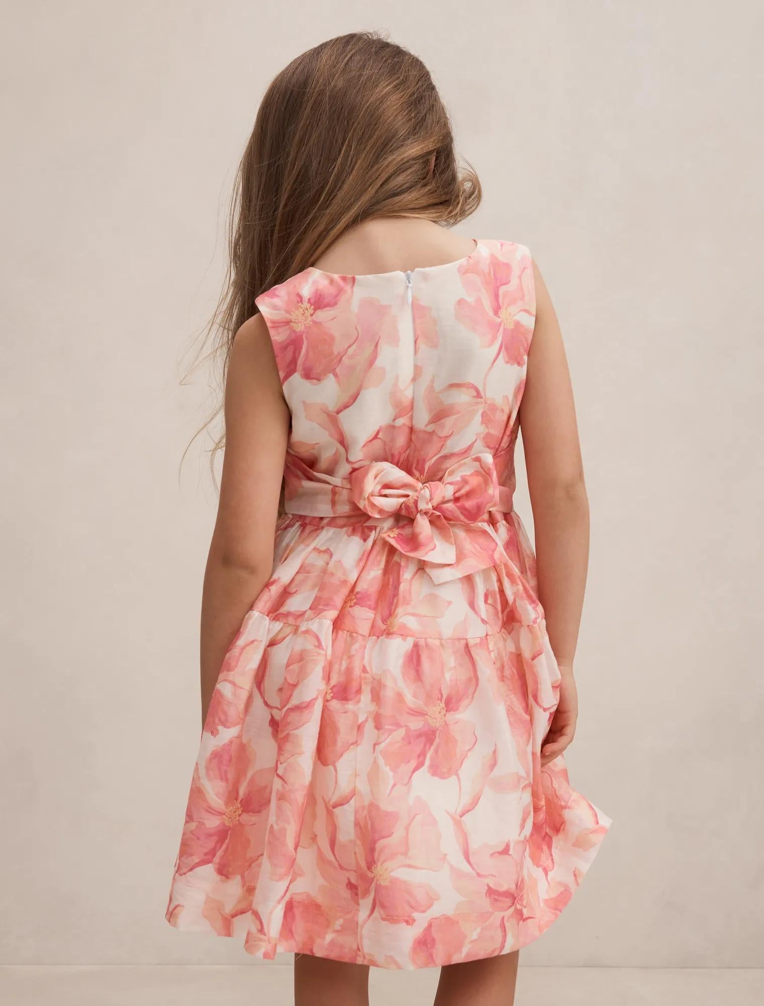 Sienna Girls Tiered Bow Dress Maia Floral