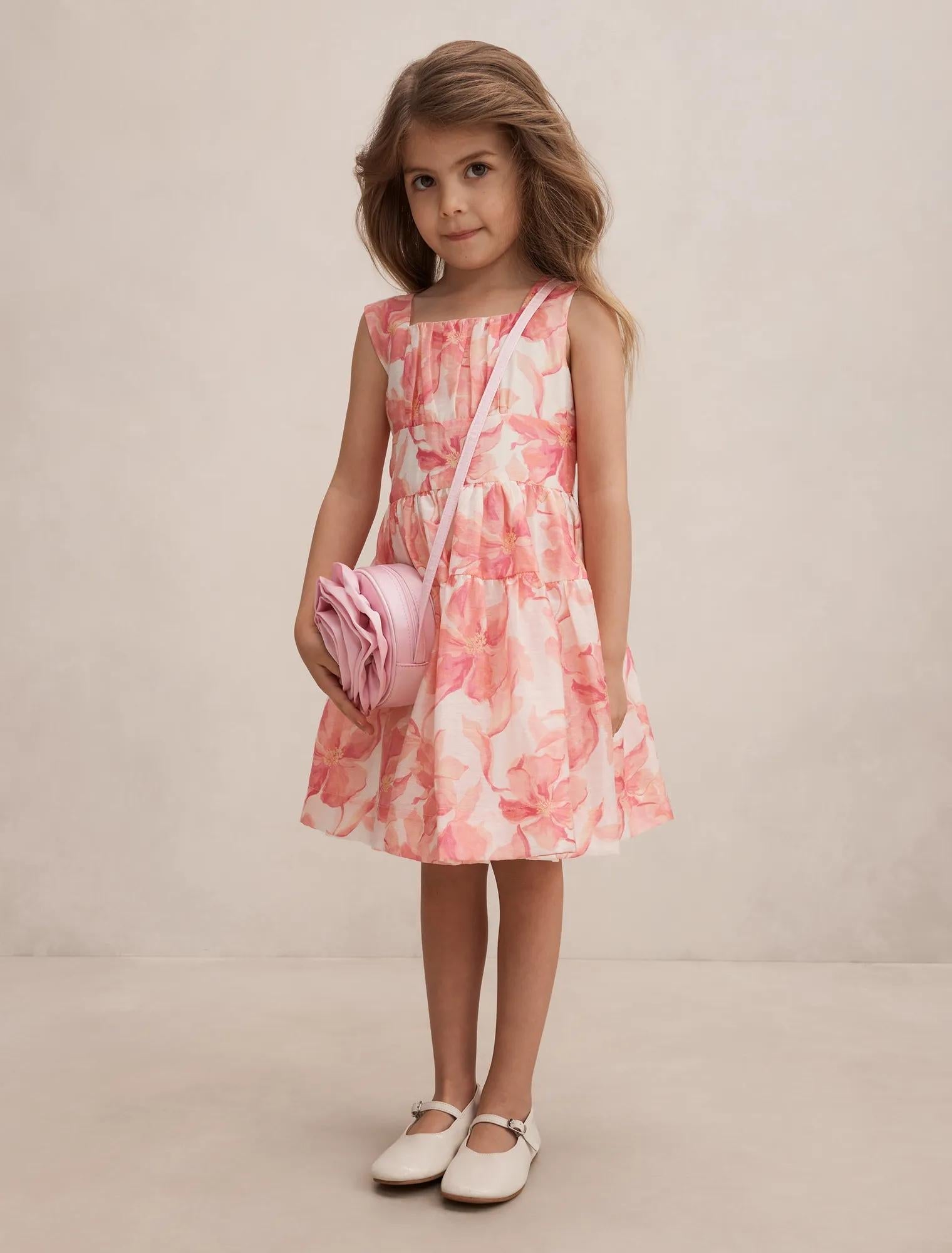 Sienna Girls Tiered Bow Dress Maia Floral