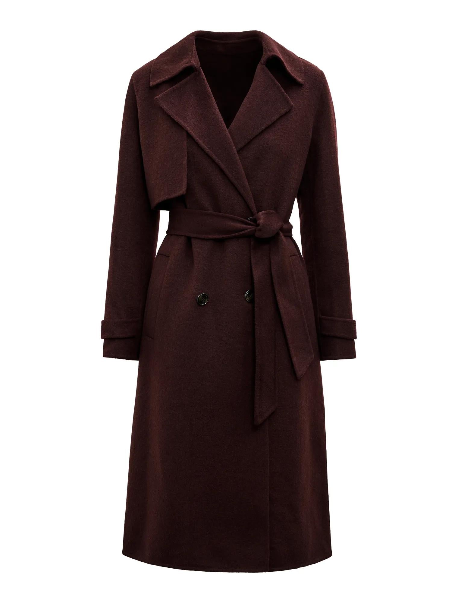 Bronte Felled Coat Aubergine Set_mannequin