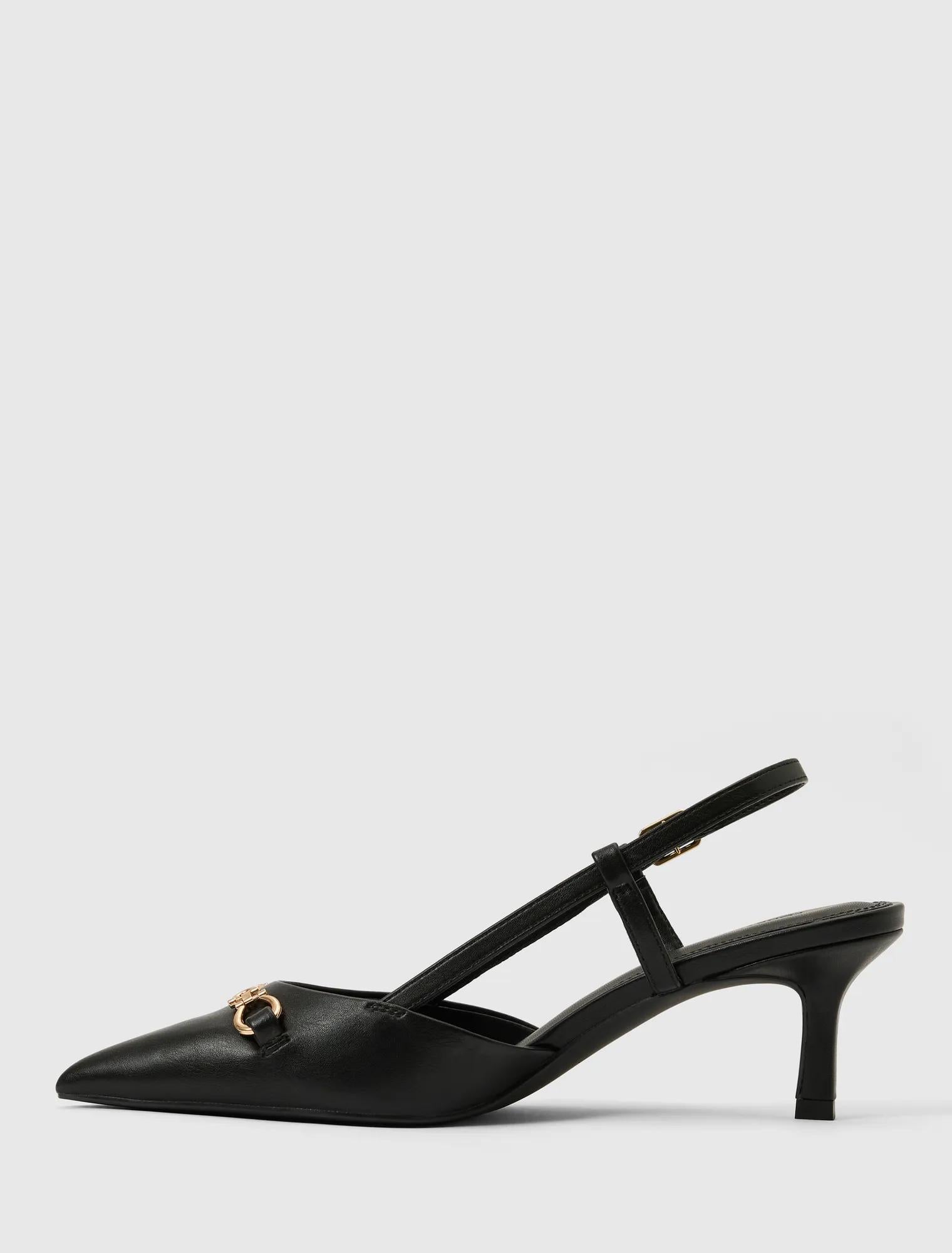 Camille 2 Slingback Mid Heel Black_mannequin