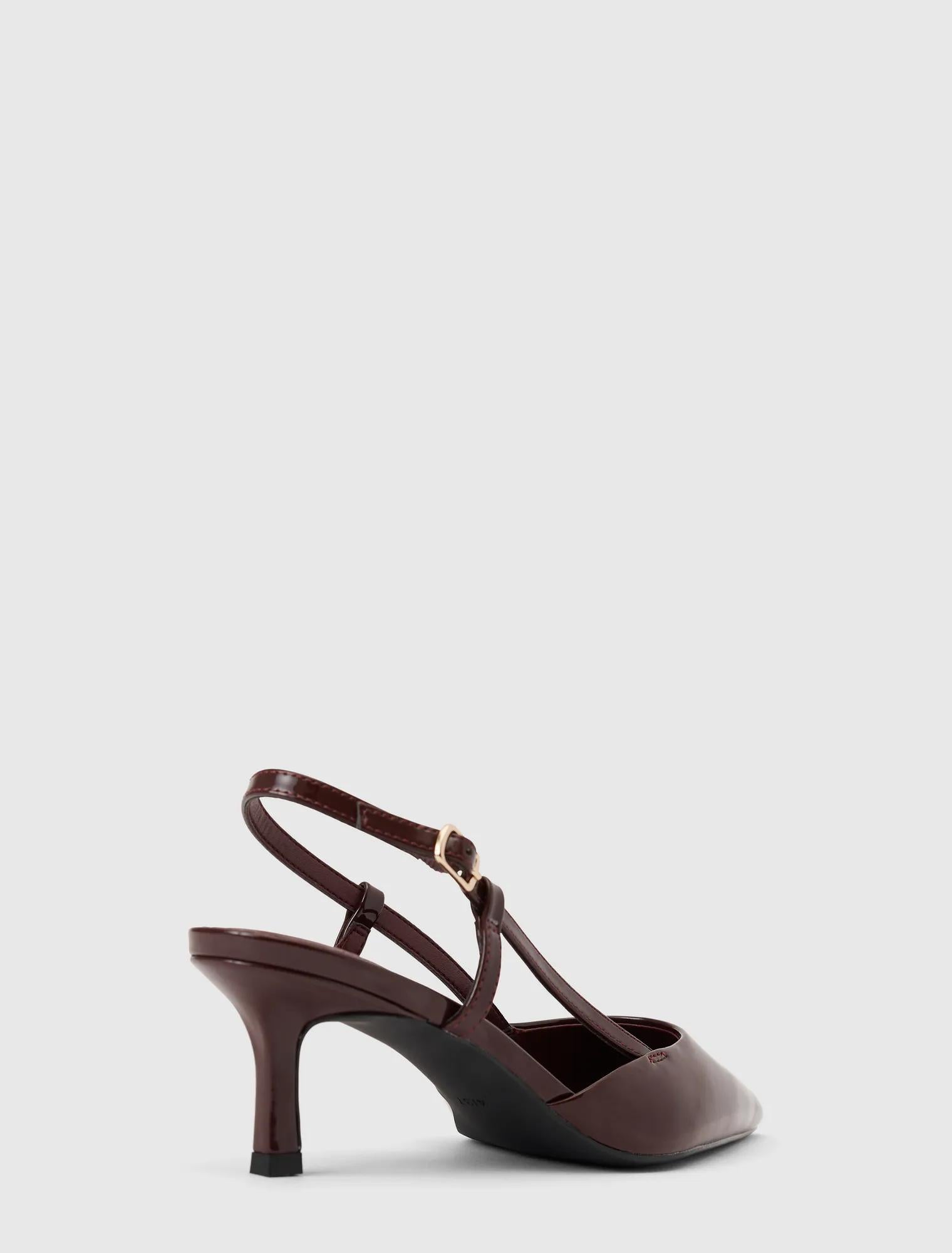 Camille Slingback Mid Heels Burgundy_mannequin