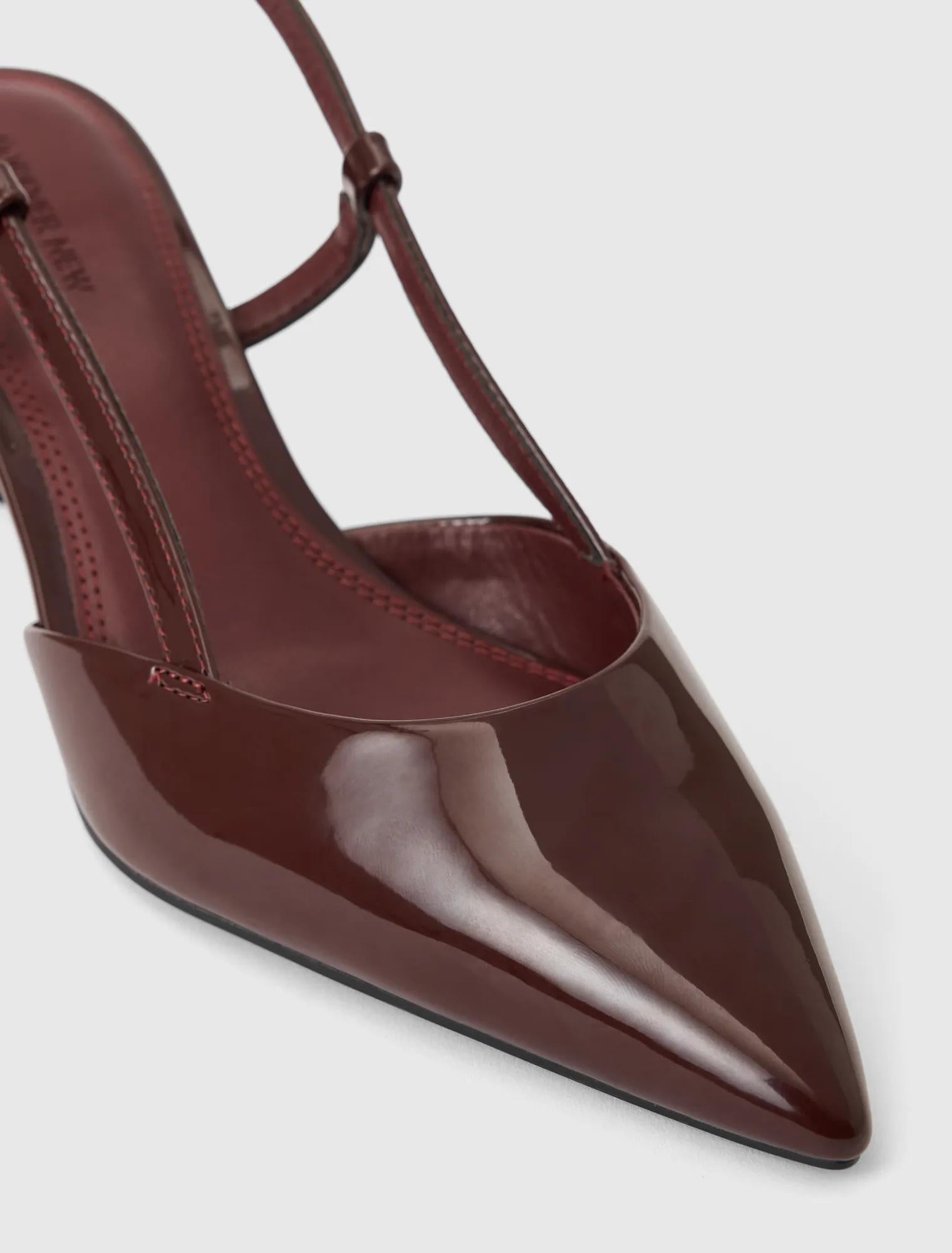 Camille Slingback Mid Heels Burgundy_mannequin