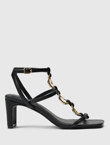 Gracie Ring Detail T Bar Strappy Sandals Black_mannequin