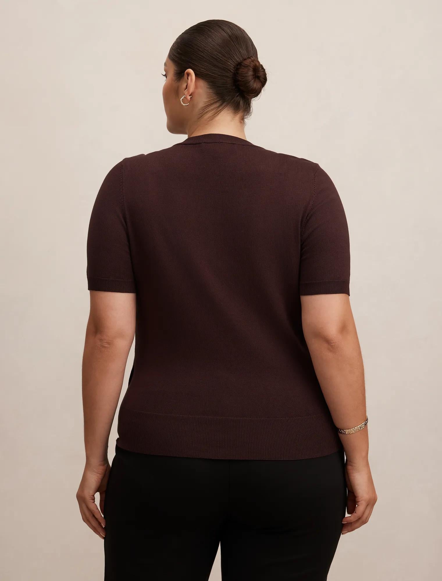 Maisie Curve Short Sleeve Tee Chocolate