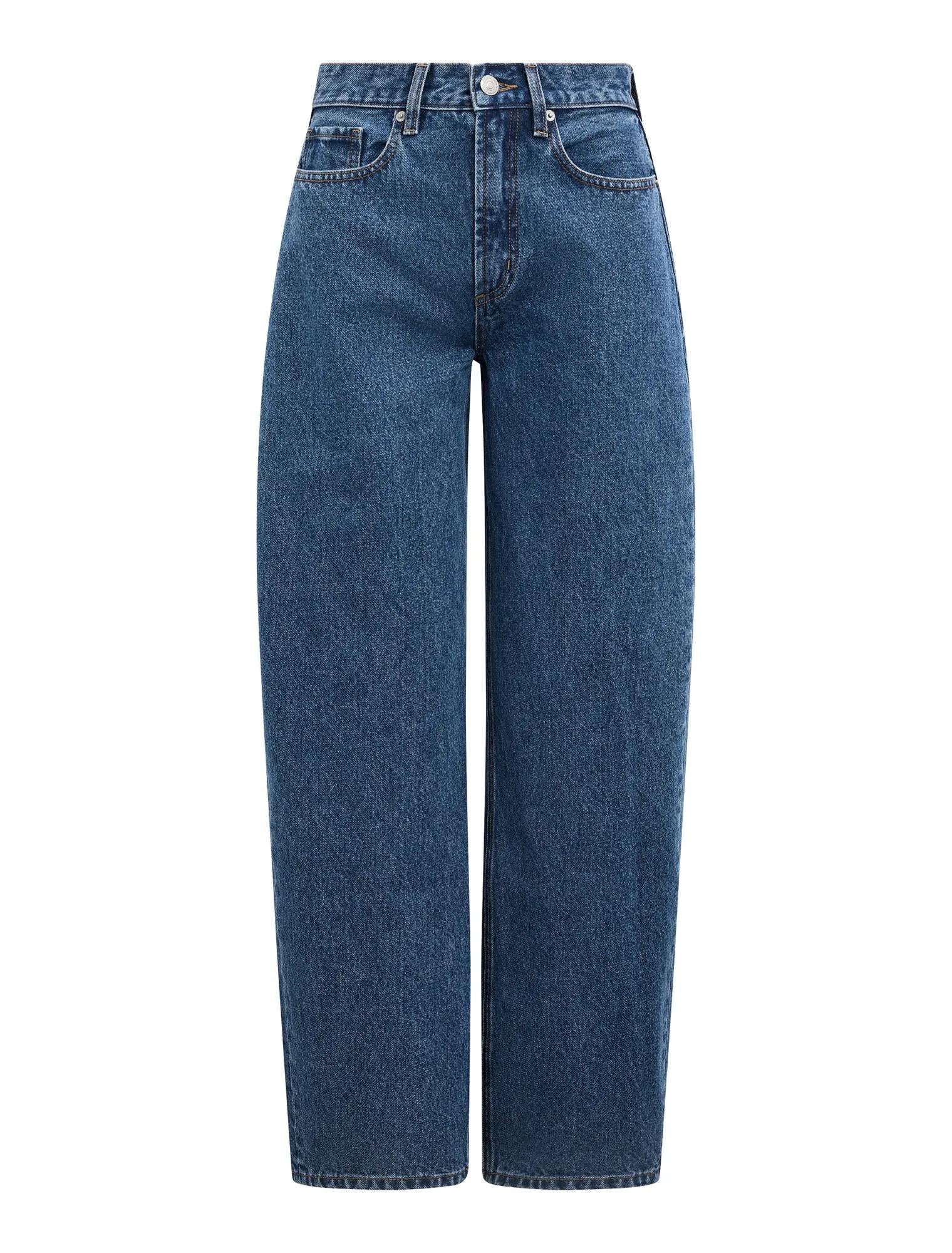 Emma Mid Rise Barrel Jeans Mid Wash_mannequin