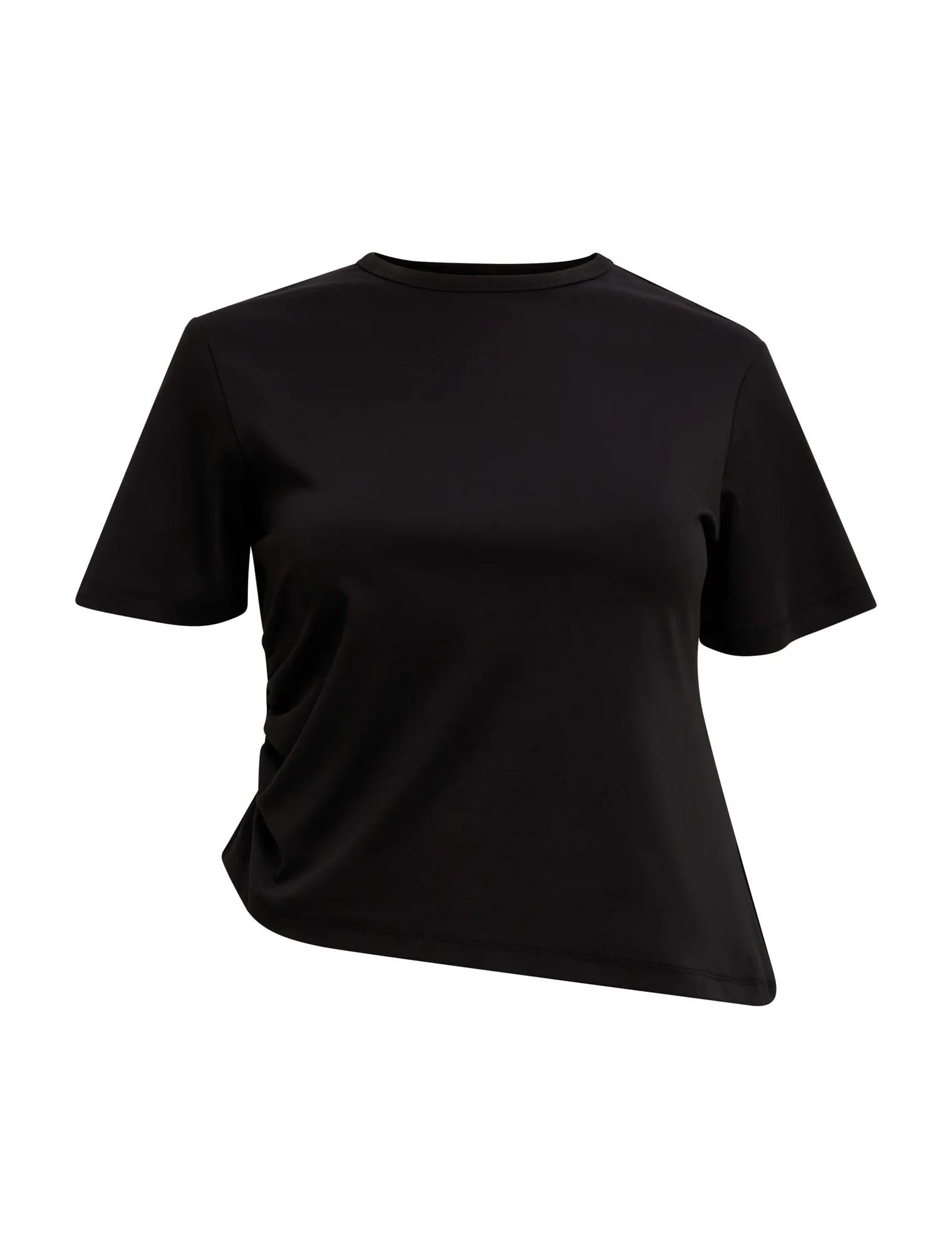 Saskia Curve Boxy Tee Black_mannequin