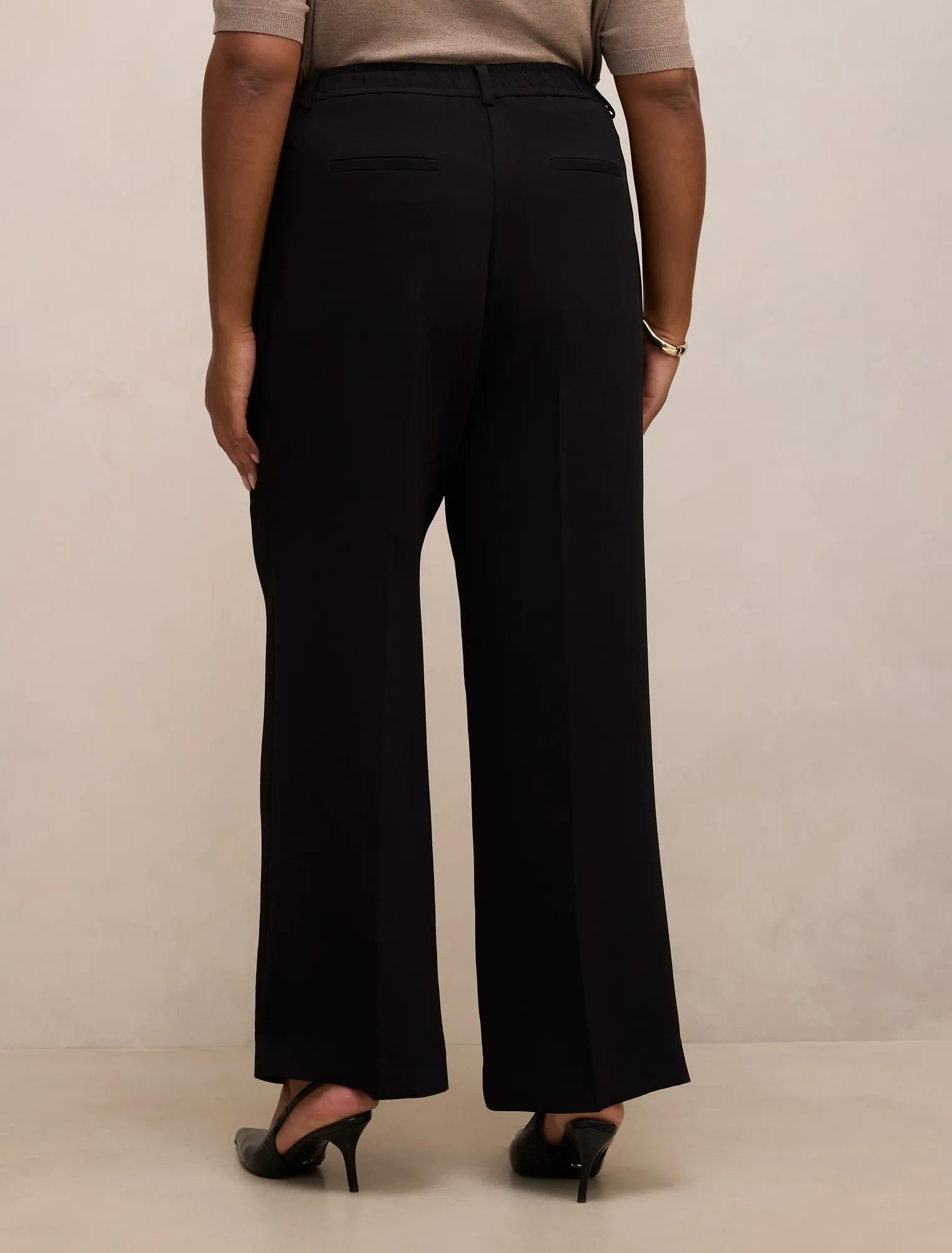 Dani Curve Tailored Straight Pants Black