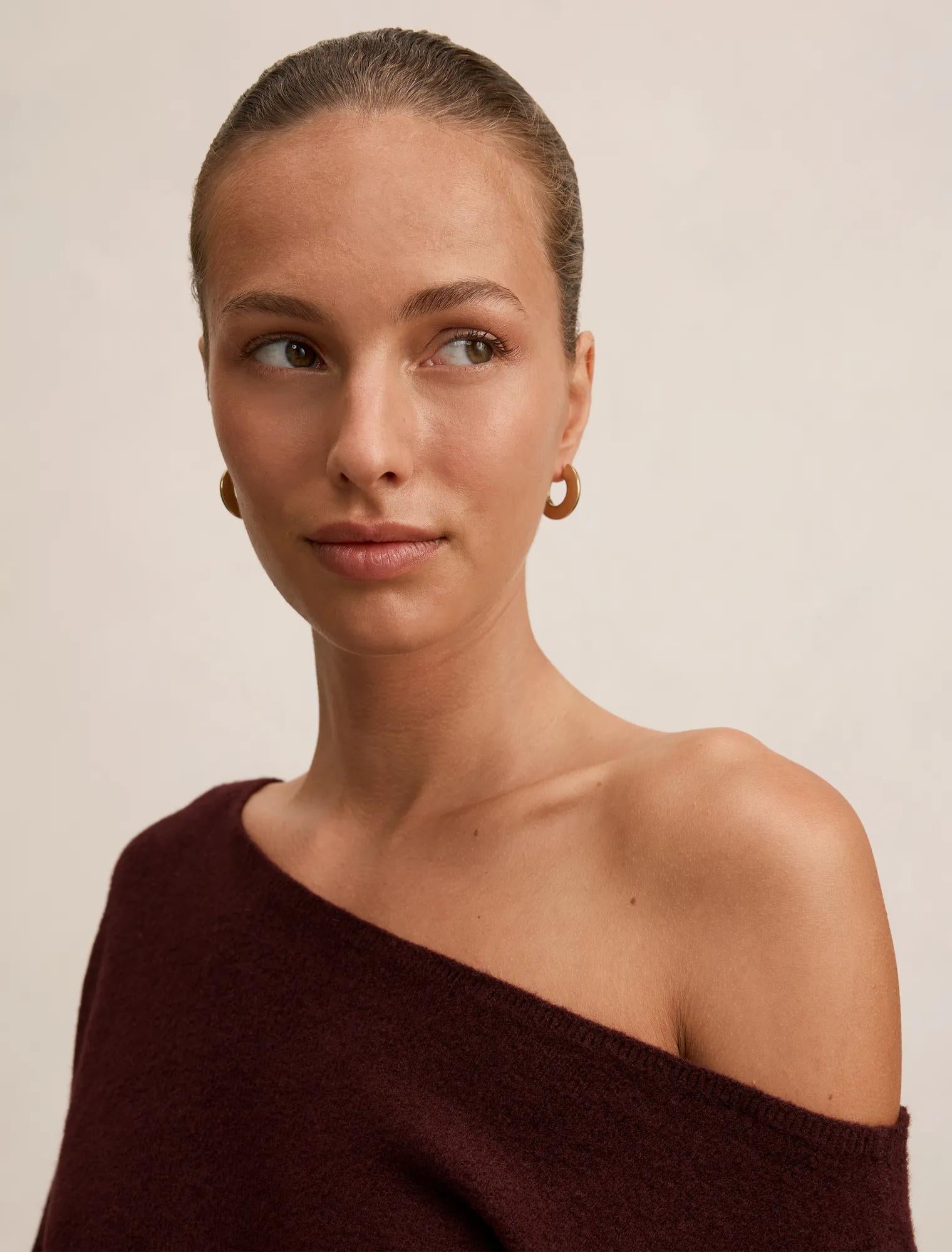 Emerson Asymmetric Sweater Midnight Plum