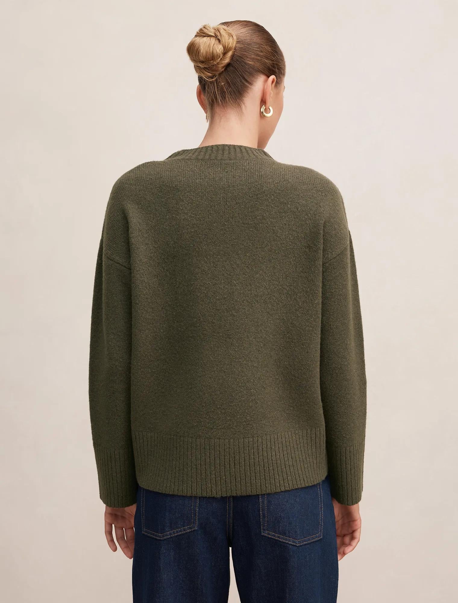 Kerrie Relaxed Sweater Green Ivy