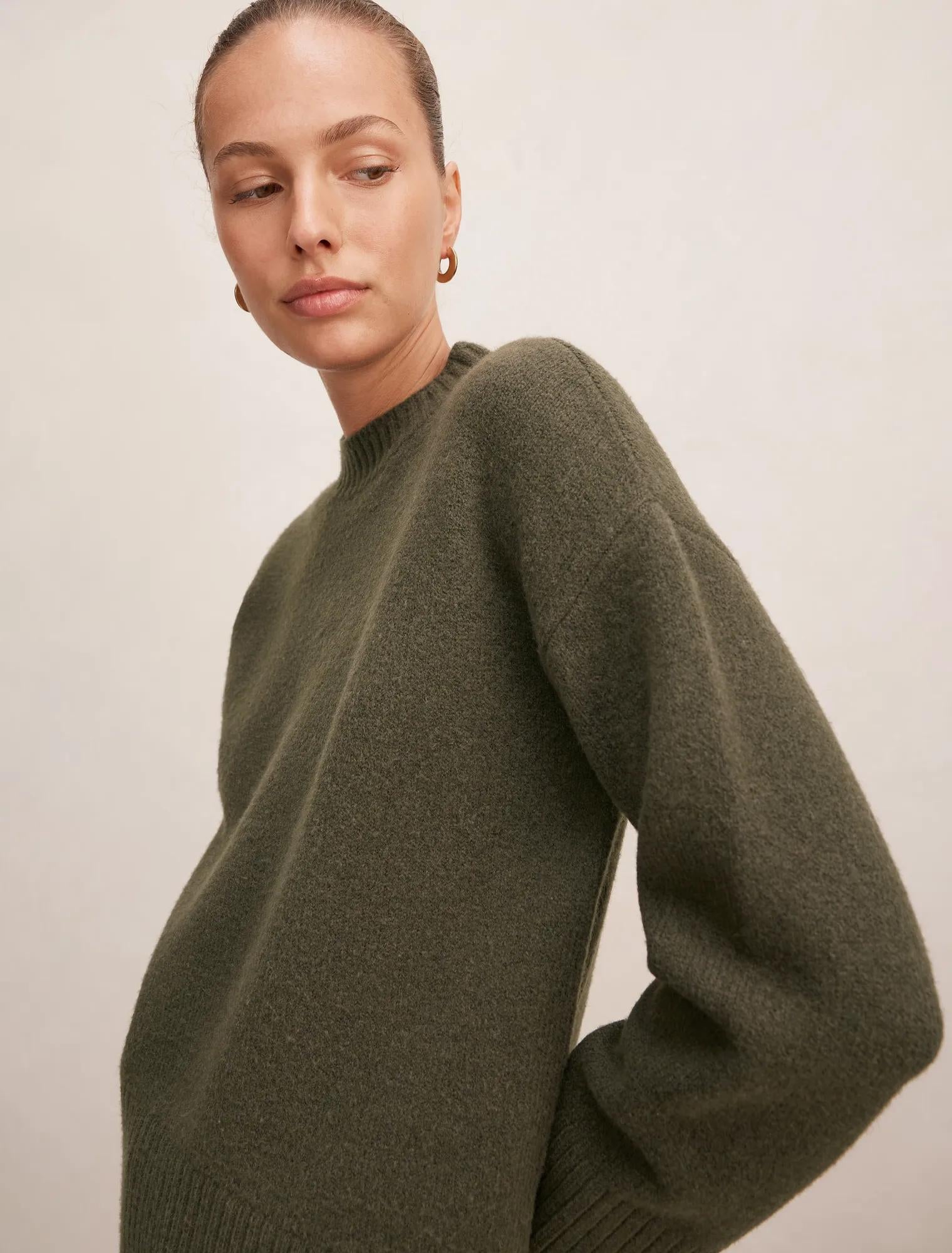Kerrie Relaxed Sweater Green Ivy