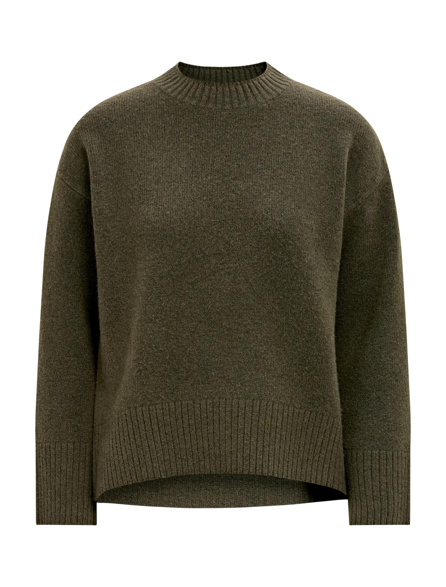 Kerrie Relaxed Sweater Green Ivy_mannequin