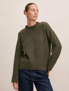 Kerrie Relaxed Sweater Green Ivy