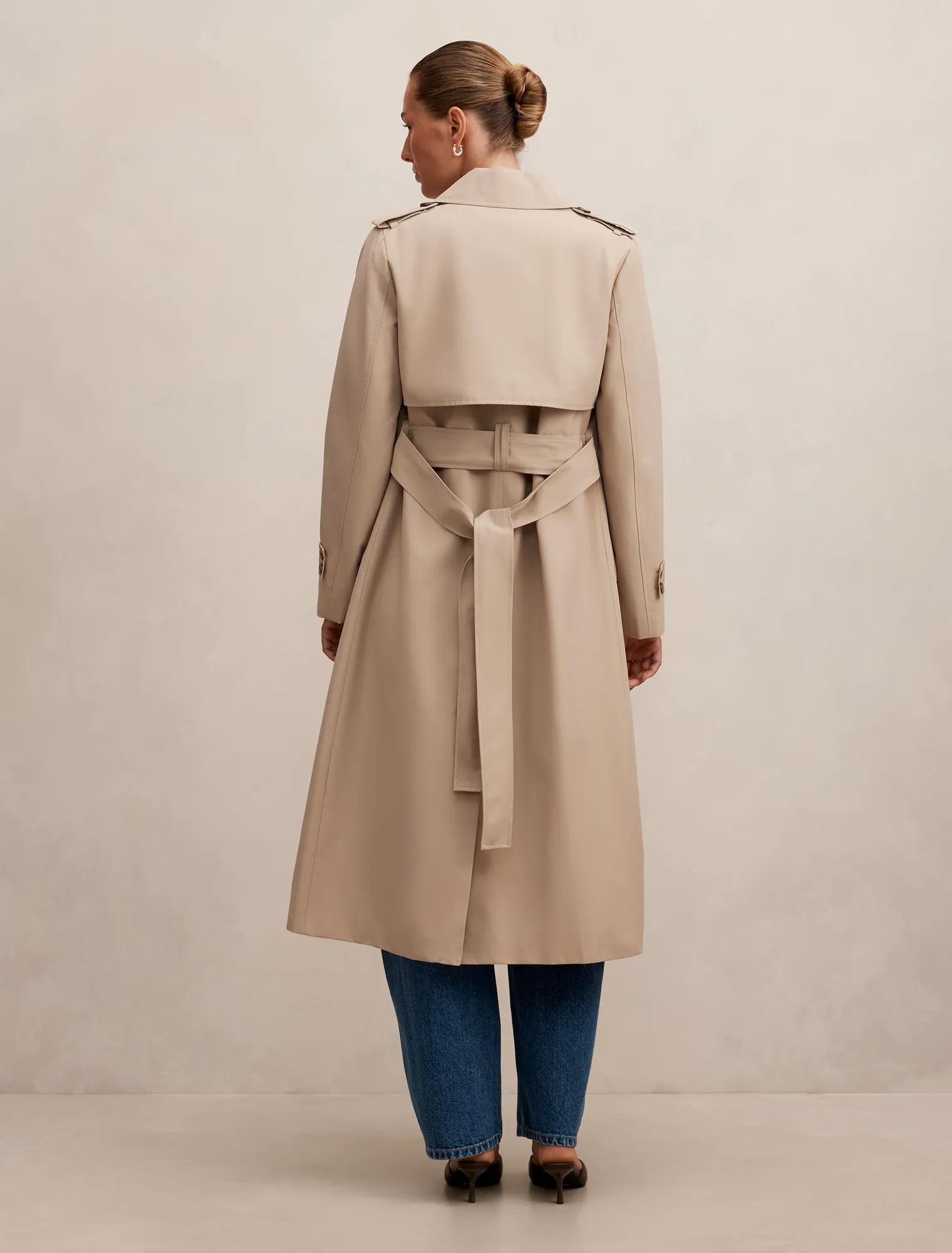 Ricky Structured Trench Coat Neutral