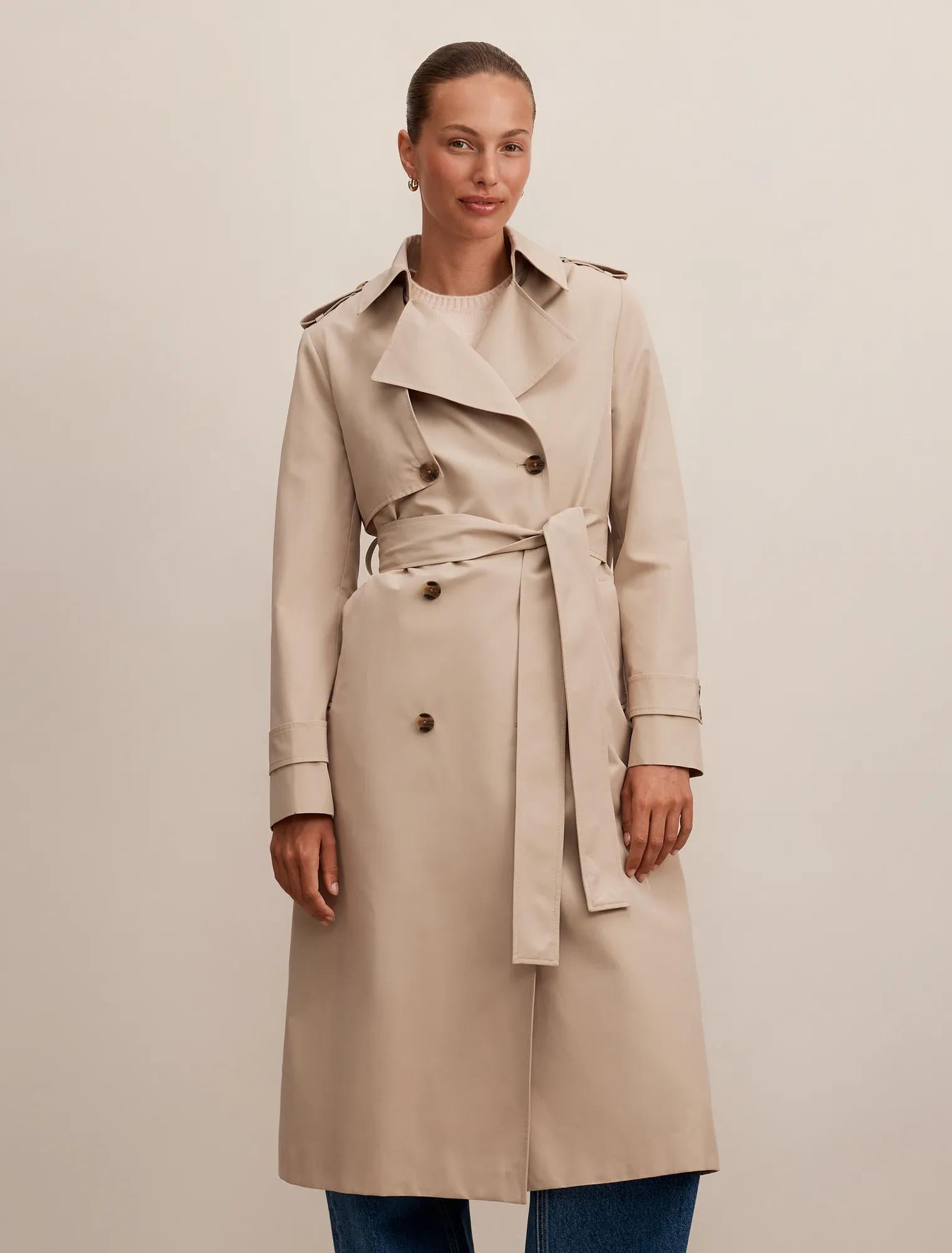 Ricky Structured Trench Coat Neutral