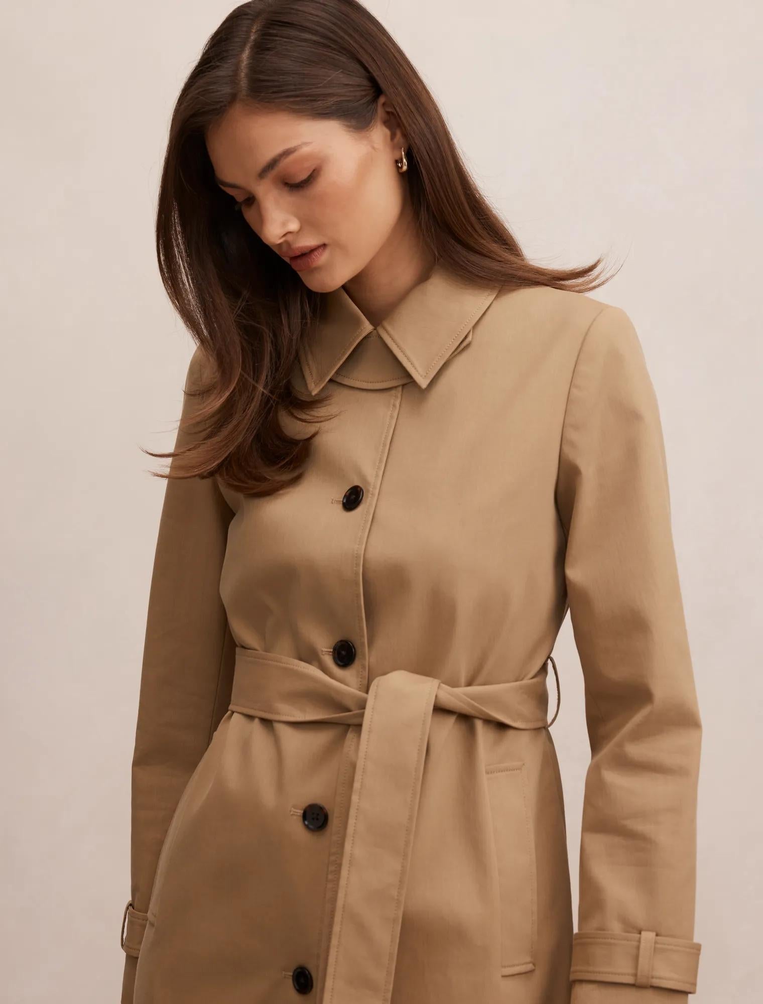 Maisie Belted Car Coat Deep Sand