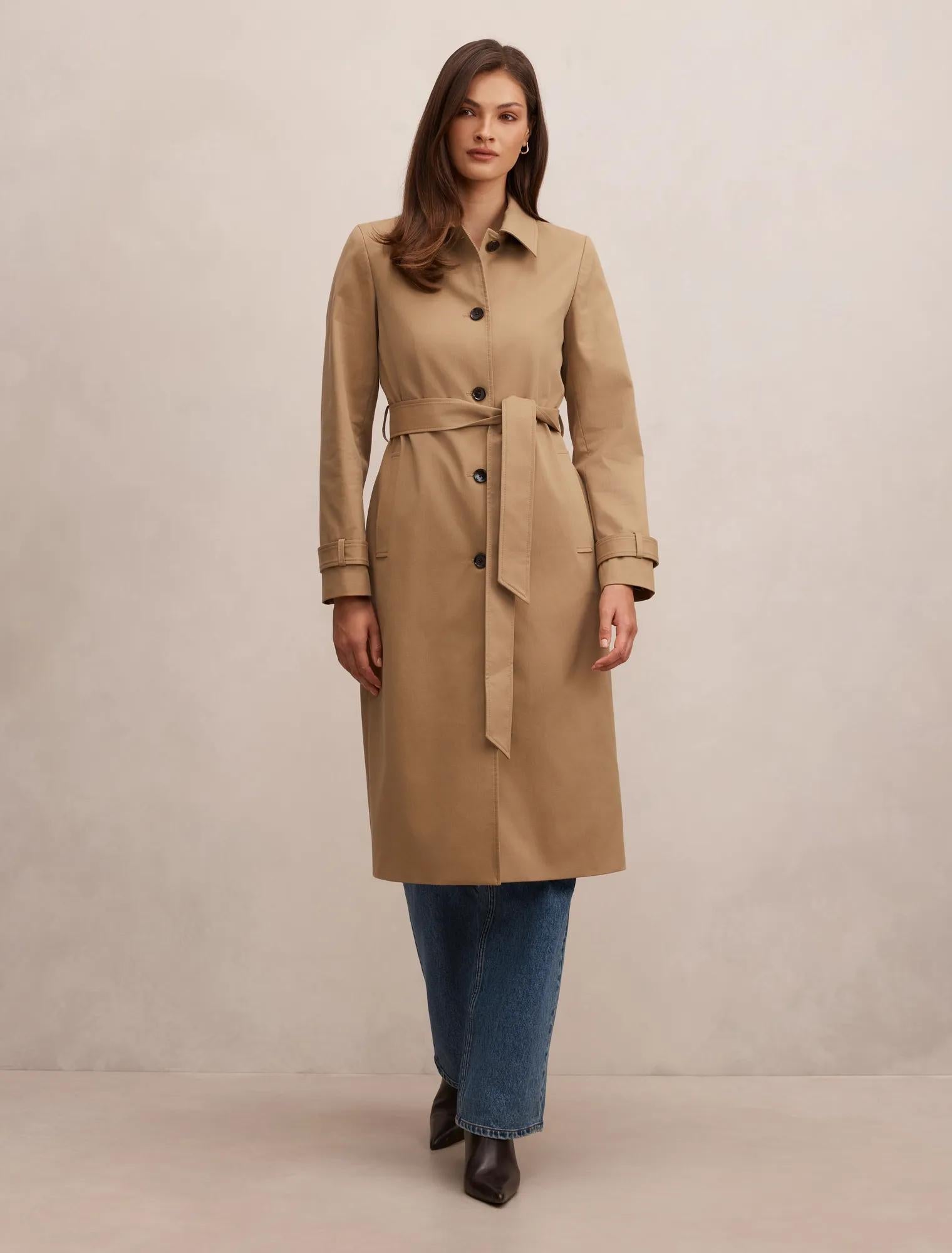 Maisie Belted Car Coat Deep Sand