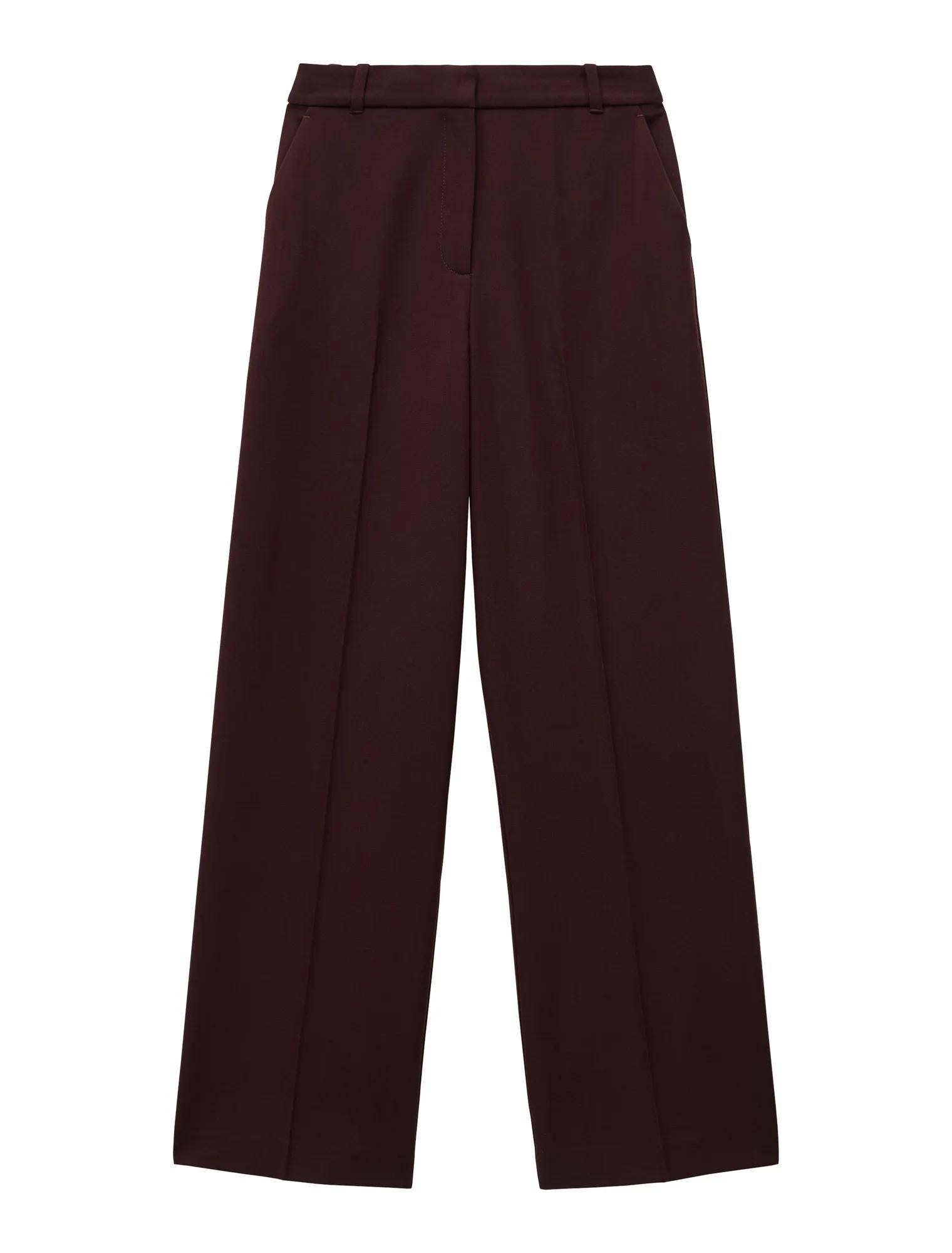 Wynn Slim Wide Leg Suit Pants Deep Aubergine Suit_mannequin