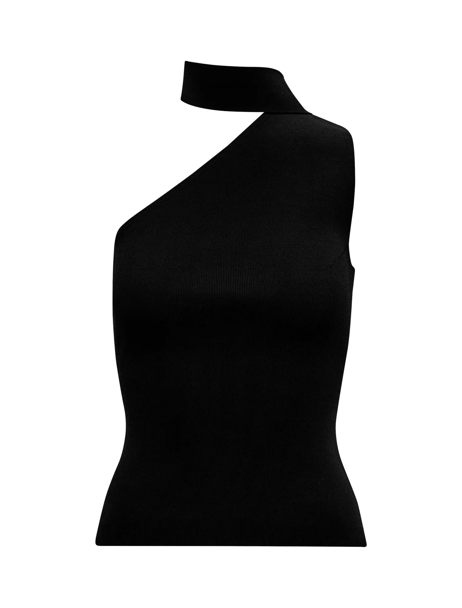 Isla Scarf Knit Top Black_mannequin