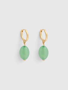 Seraphina Stone Earrings Gold/Green_mannequin