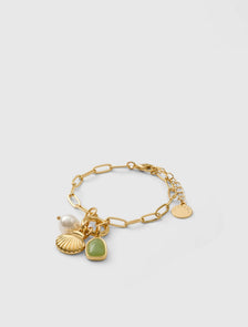 Seraphina Charm Bracelet Gold/Green_mannequin