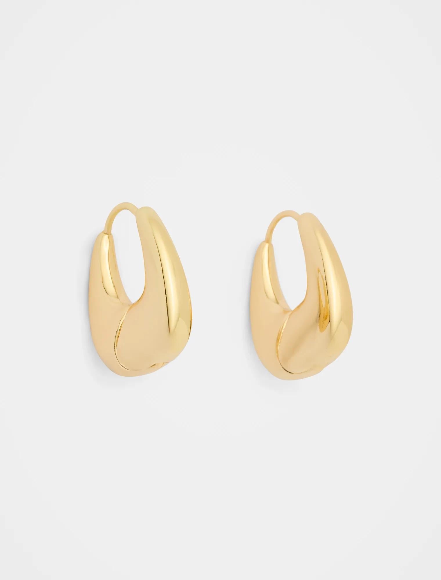 Signature Caitlin Chunky Hinge Hoop Earrings Gold