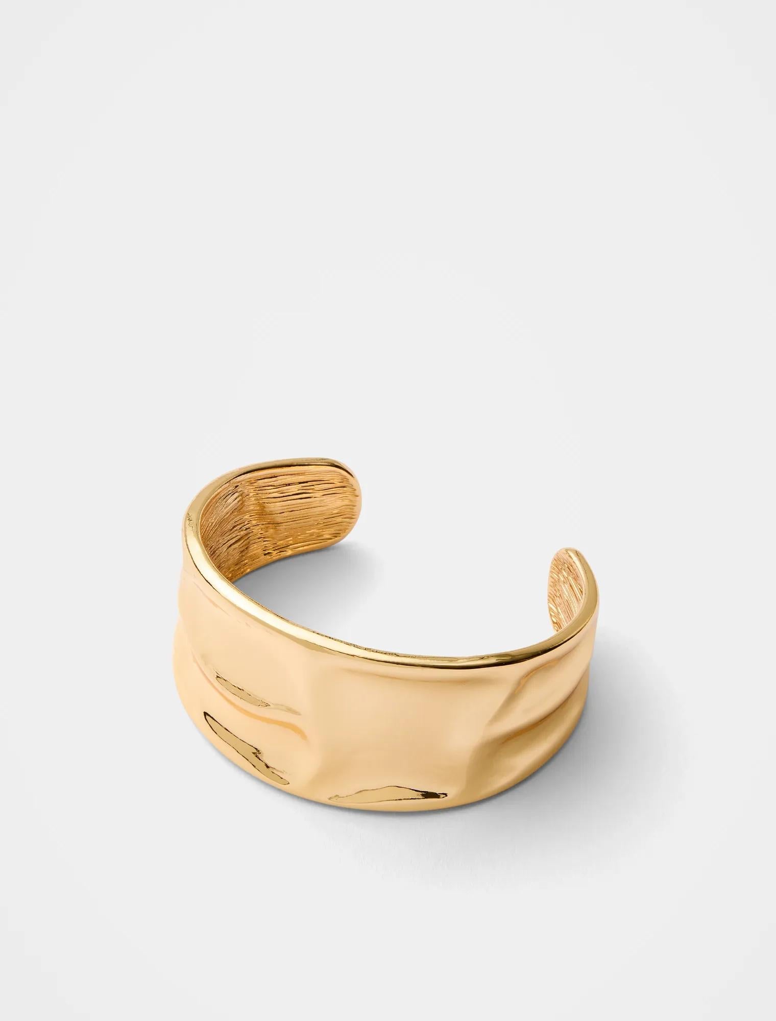 Signature Willa Wide Panel Cuff Gold