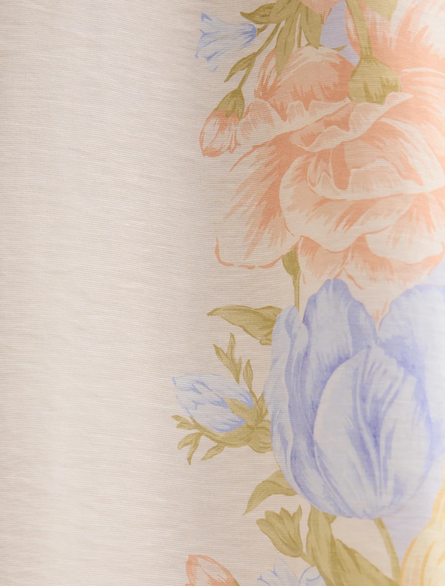Christina Placement Print Midi Dress Blue Mercia Floral