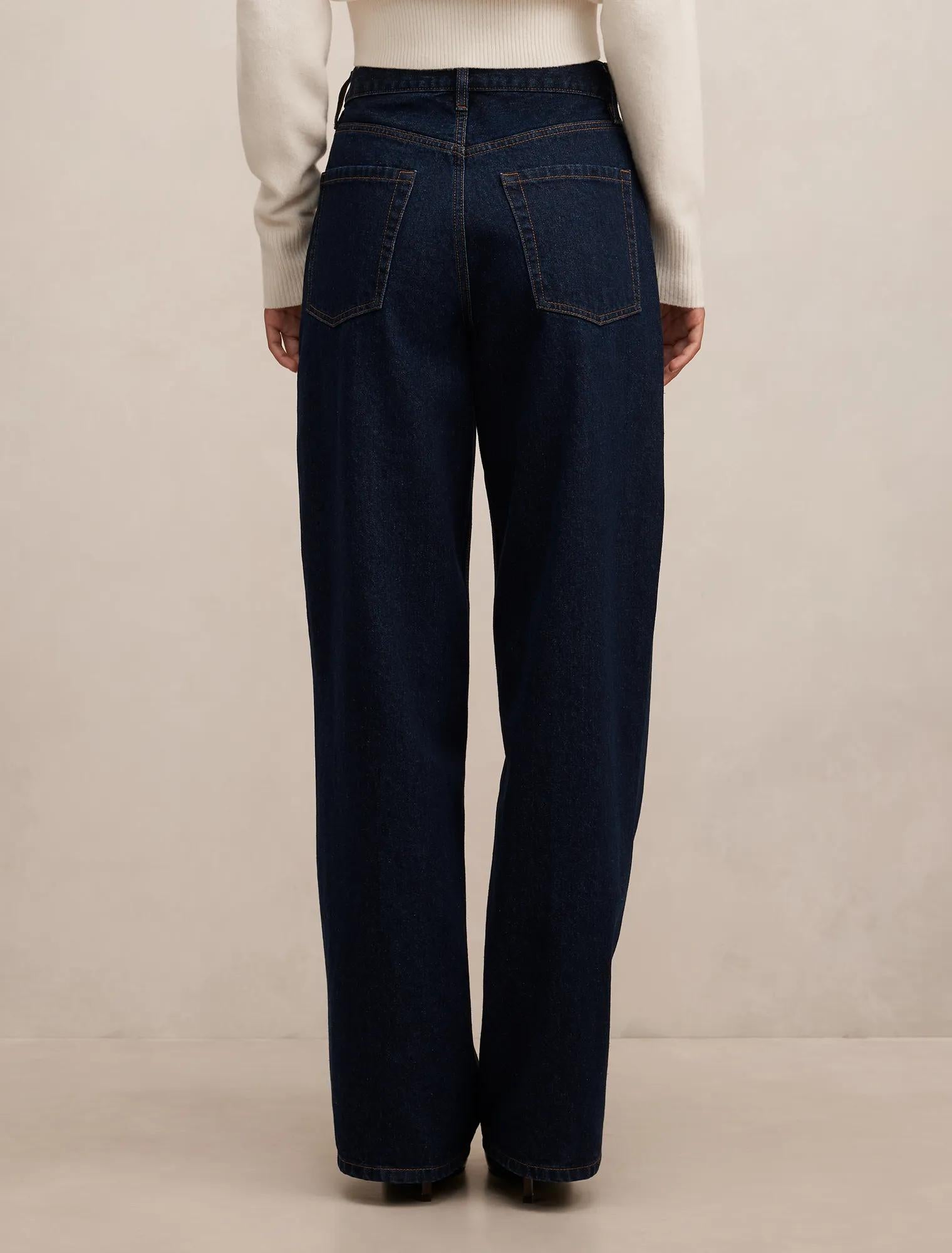 Gia High Rise Wide Leg Jeans Dark Wash