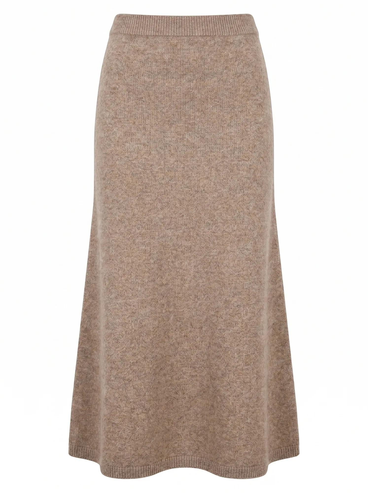 Lottie Knitted Midi Skirt Marled Caramel Co Ord_mannequin