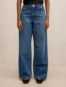 Sky Petite Straight Leg Jeans Mid Wash