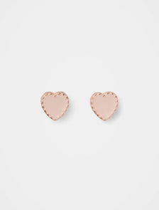 Harlie Heart Earrings Pink_mannequin