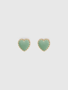 Harlie Heart Earring Duck Egg/Gold_mannequin