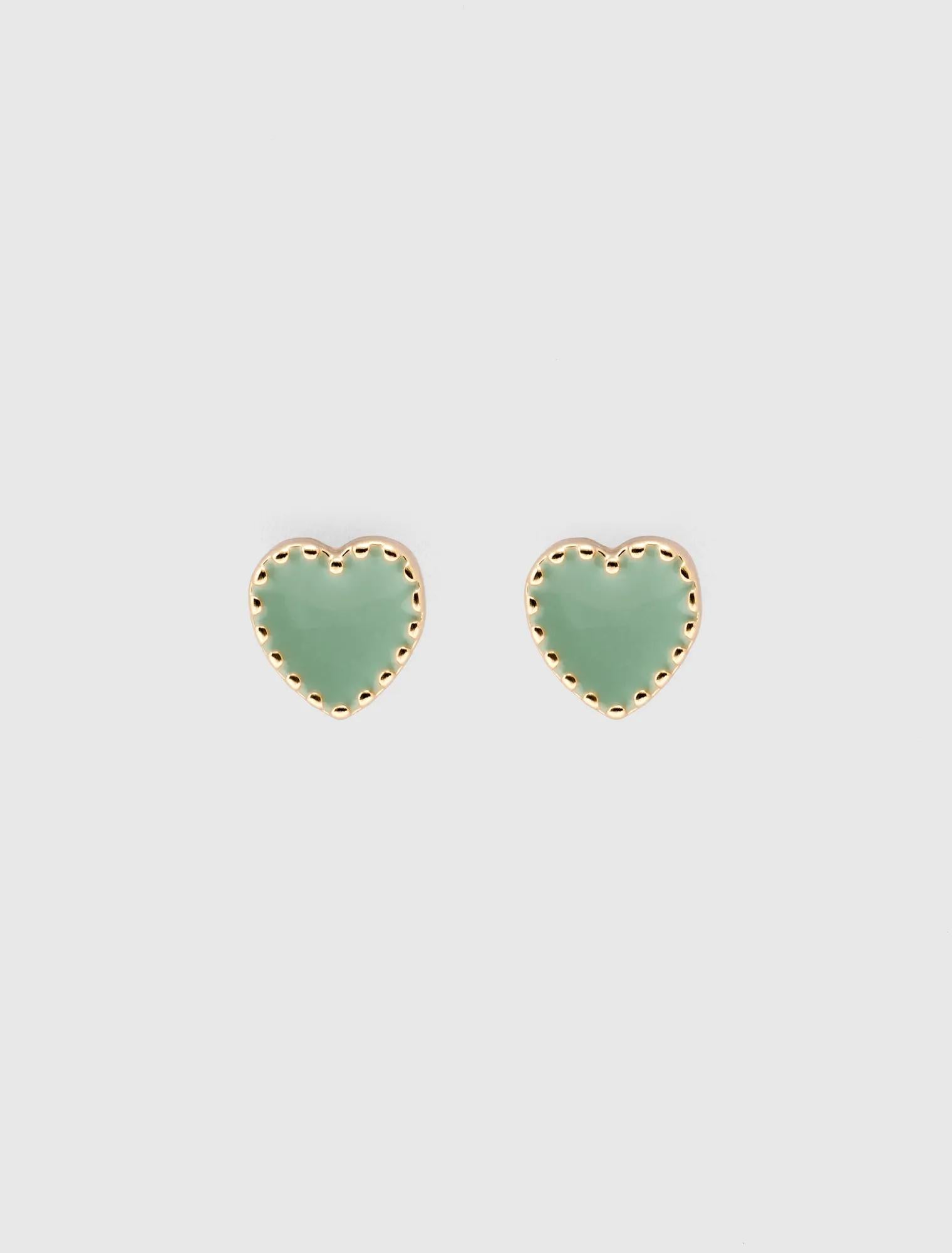Harlie Heart Earring Duck Egg/Gold_mannequin
