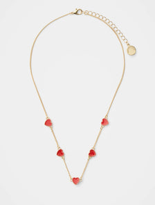 Harlie Heart Necklace Red