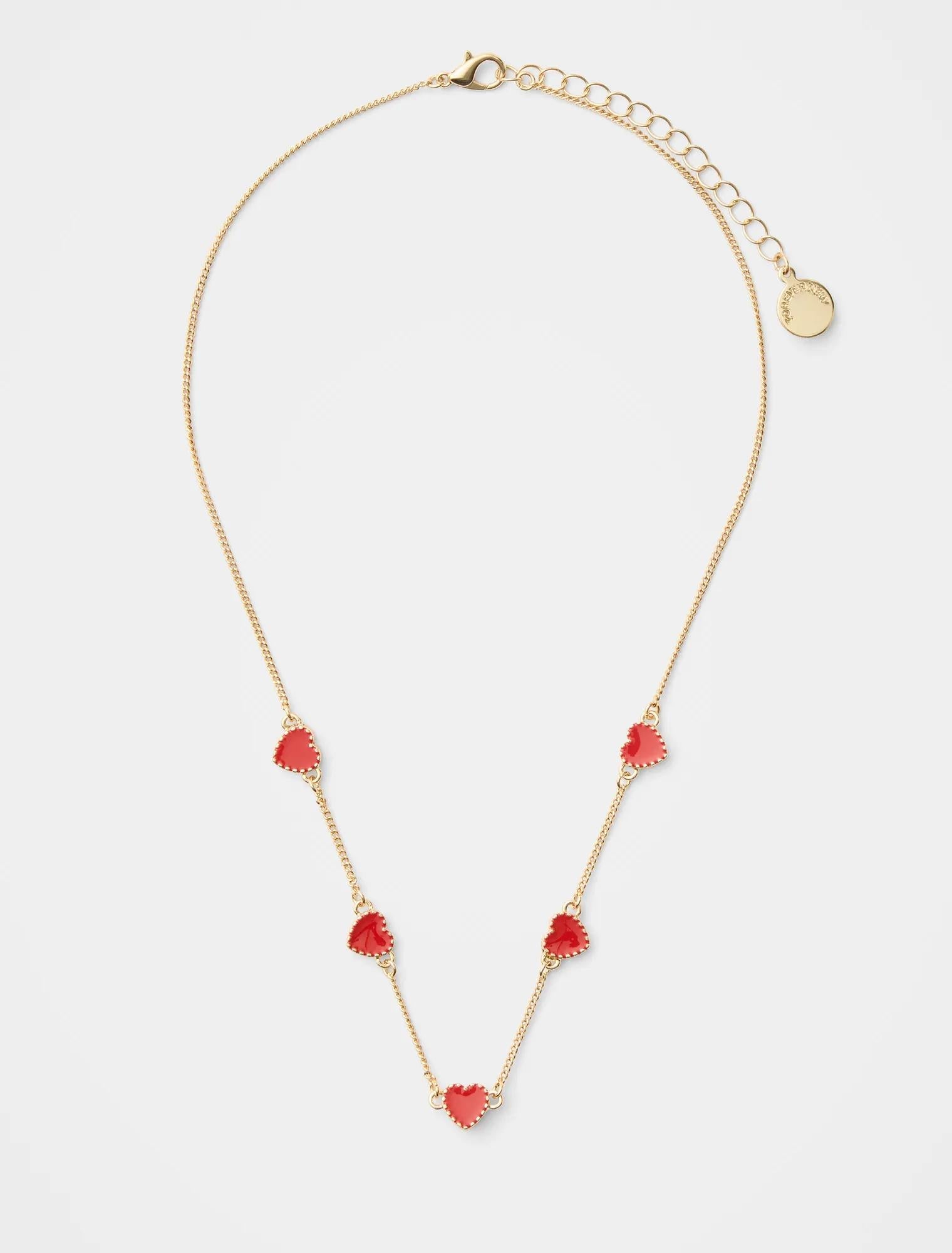 Harlie Heart Necklace Red