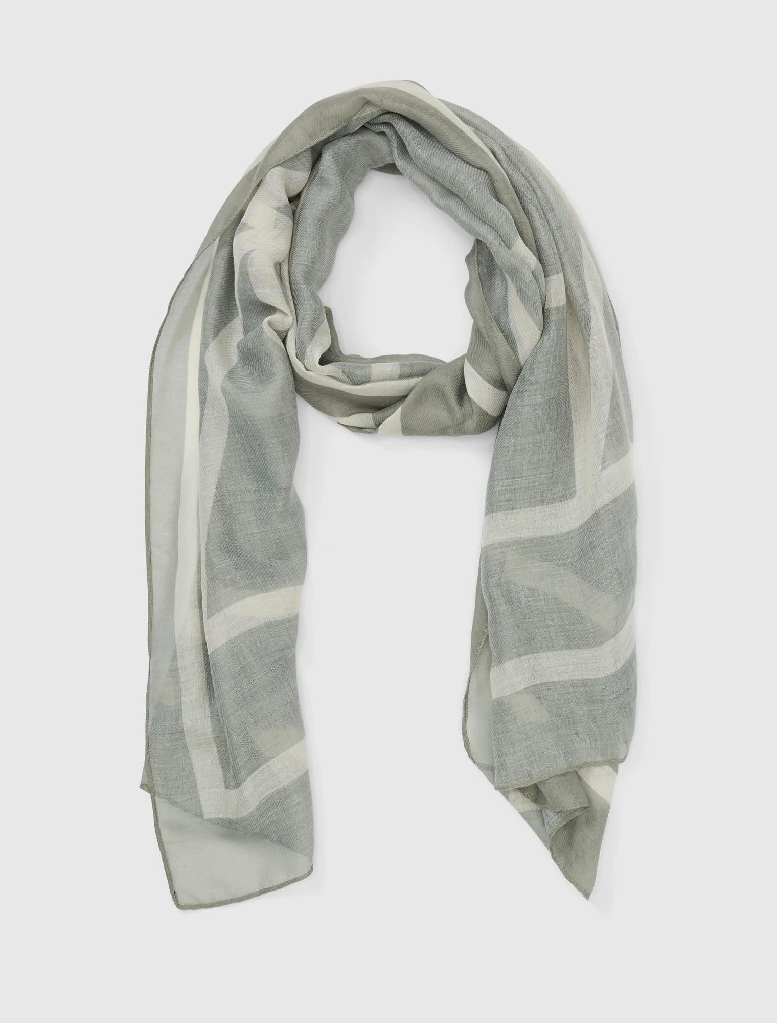 Immy Geo Print Scarf Sage/Ivory